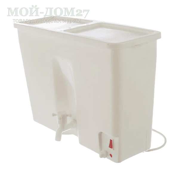 Водонагреватель пластиковый для дачи ЭВБО 22 л. | Мой-Дом27 | Объём: 22 л, полезный объём: 19 л.<br>
 Номинальная мощность - 1,25 кВт<br>
 Номинальное напряжение - 220 В<br>